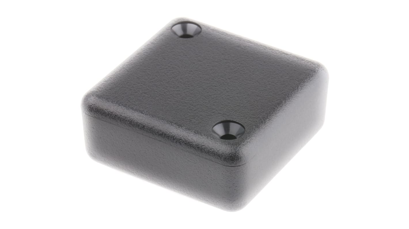 Hammond 1551 Series Black ABS Enclosure, IP54, Black Lid, 35 x 35 x 15mm