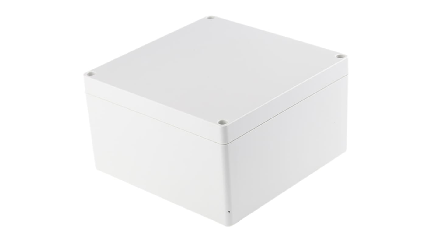 Hammond 1554 Series Grey ABS Enclosure, IP66, Grey Lid, 160 x 160 x 90.5mm