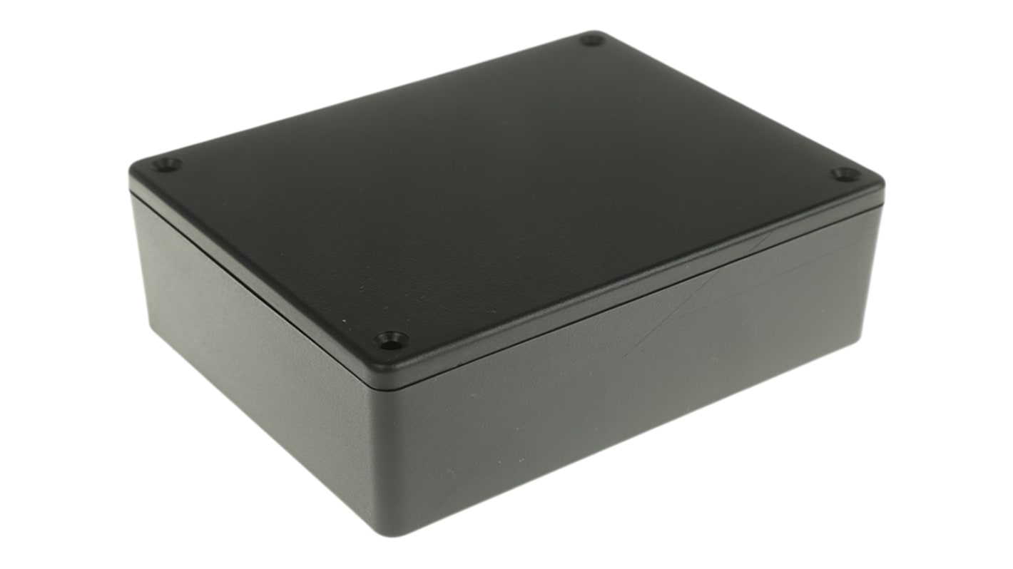 Hammond 1591 Series Black ABS Enclosure, IP54, Black Lid, 122 x 94 x 36mm