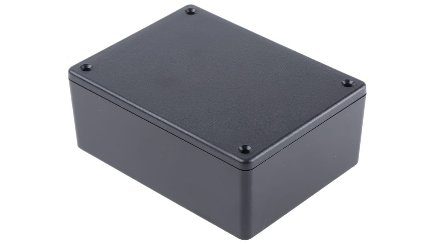 Hammond 1591 Series Black ABS Enclosure, IP54, Black Lid, 109 x 81 x 41mm