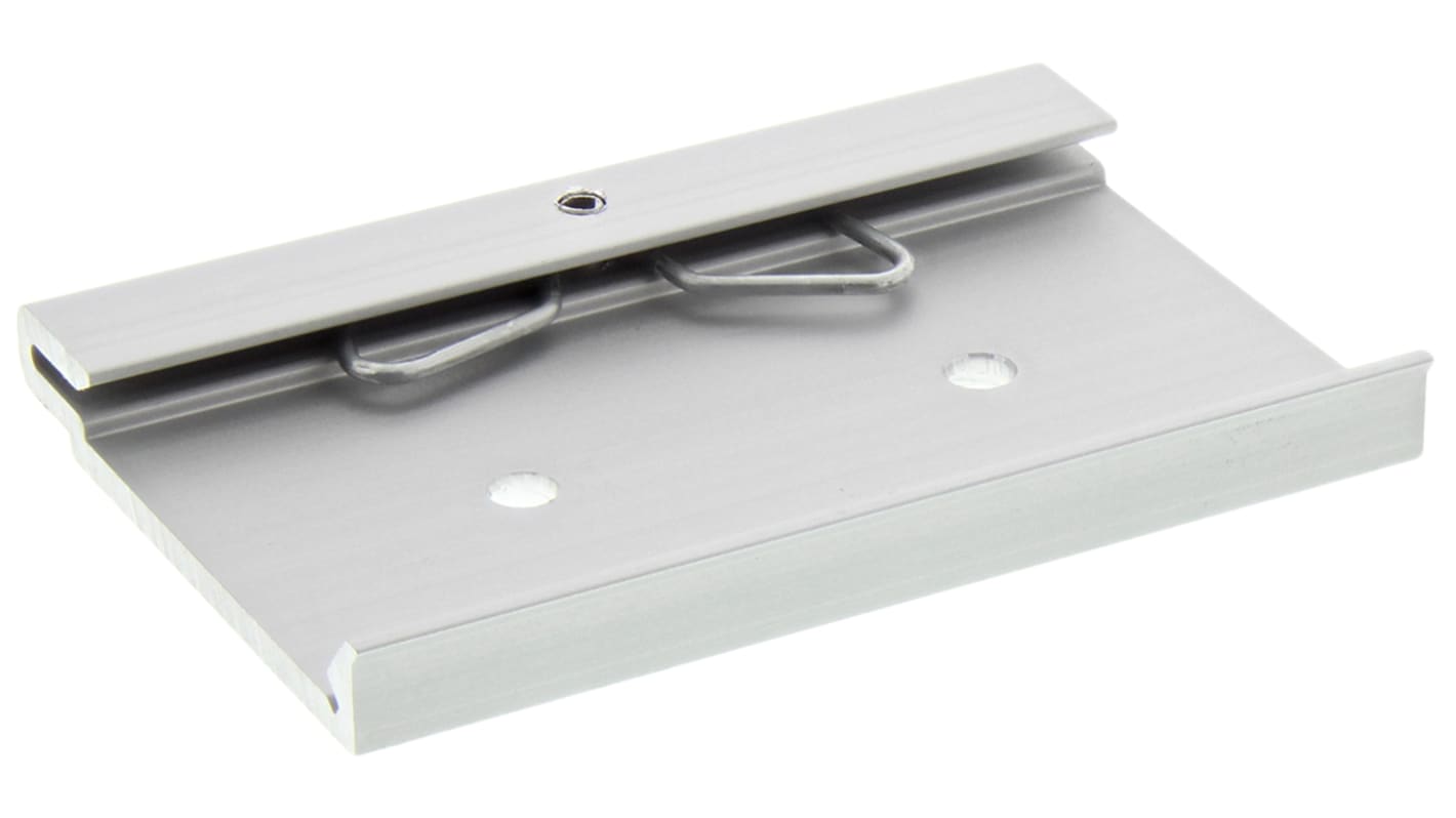 Hammond 1427 Series Aluminium DIN Rail Clip for Use with 35 mm DIN Rail, 75 x 8 x 51.36mm