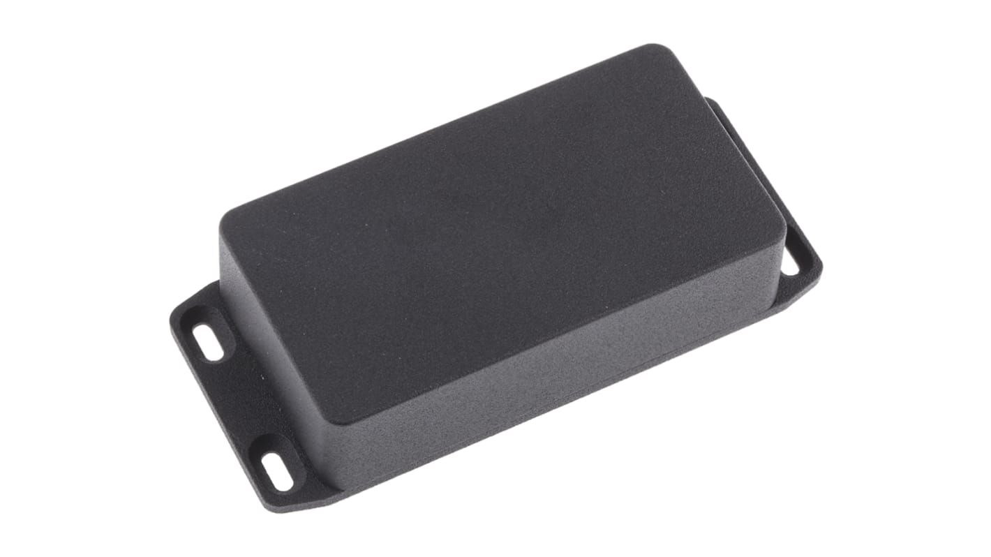 Hammond 1590 Series Black Die Cast Aluminium Enclosure, IP54, Flanged, Black Lid, 113 x 60 x 31mm