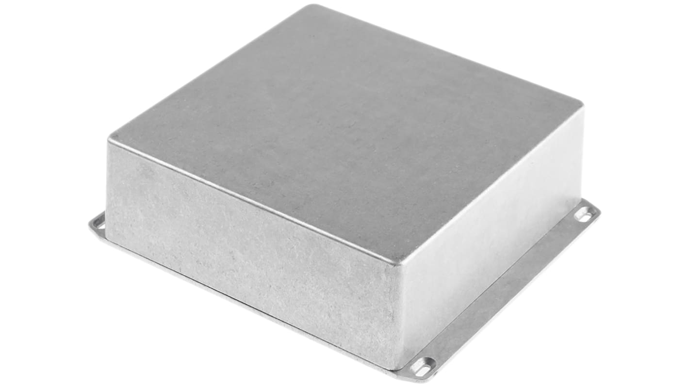 Hammond 1590 Series Natural Die Cast Aluminium Enclosure, IP65, Flanged, Natural Lid, 188 x 188 x 67mm