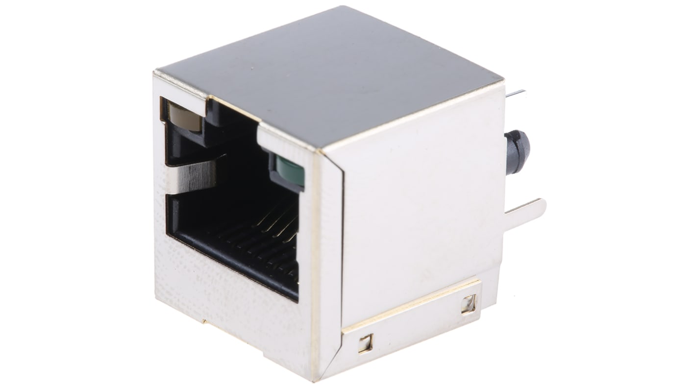 Wurth Elektronik WR-MJ Series Female RJ45 Connector, PCB Mount, Cat5, STP Shield Vertical 8 -Way
