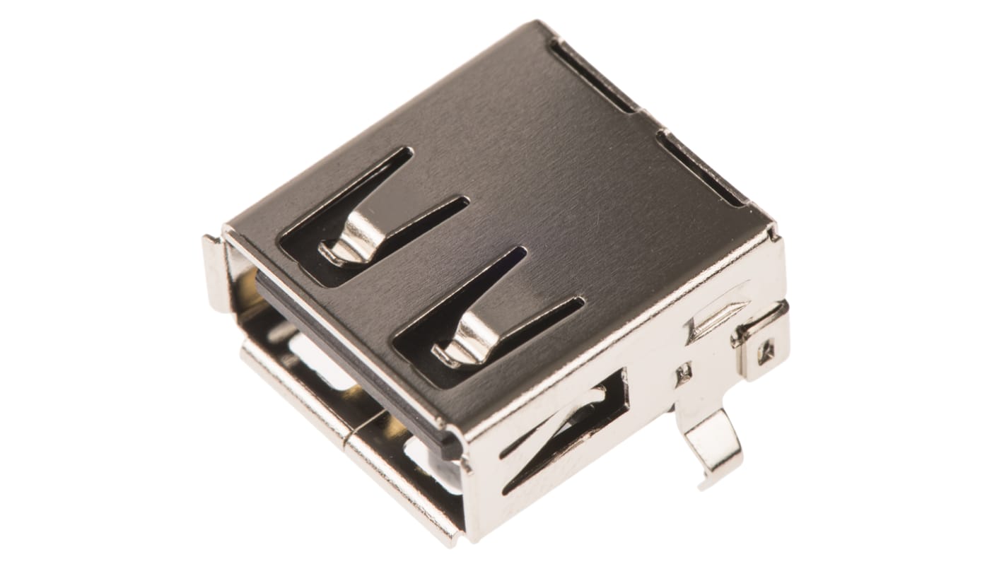 Wurth Elektronik Right Angle, SMT, Socket- Single Port Type A 2.0 USB Connector