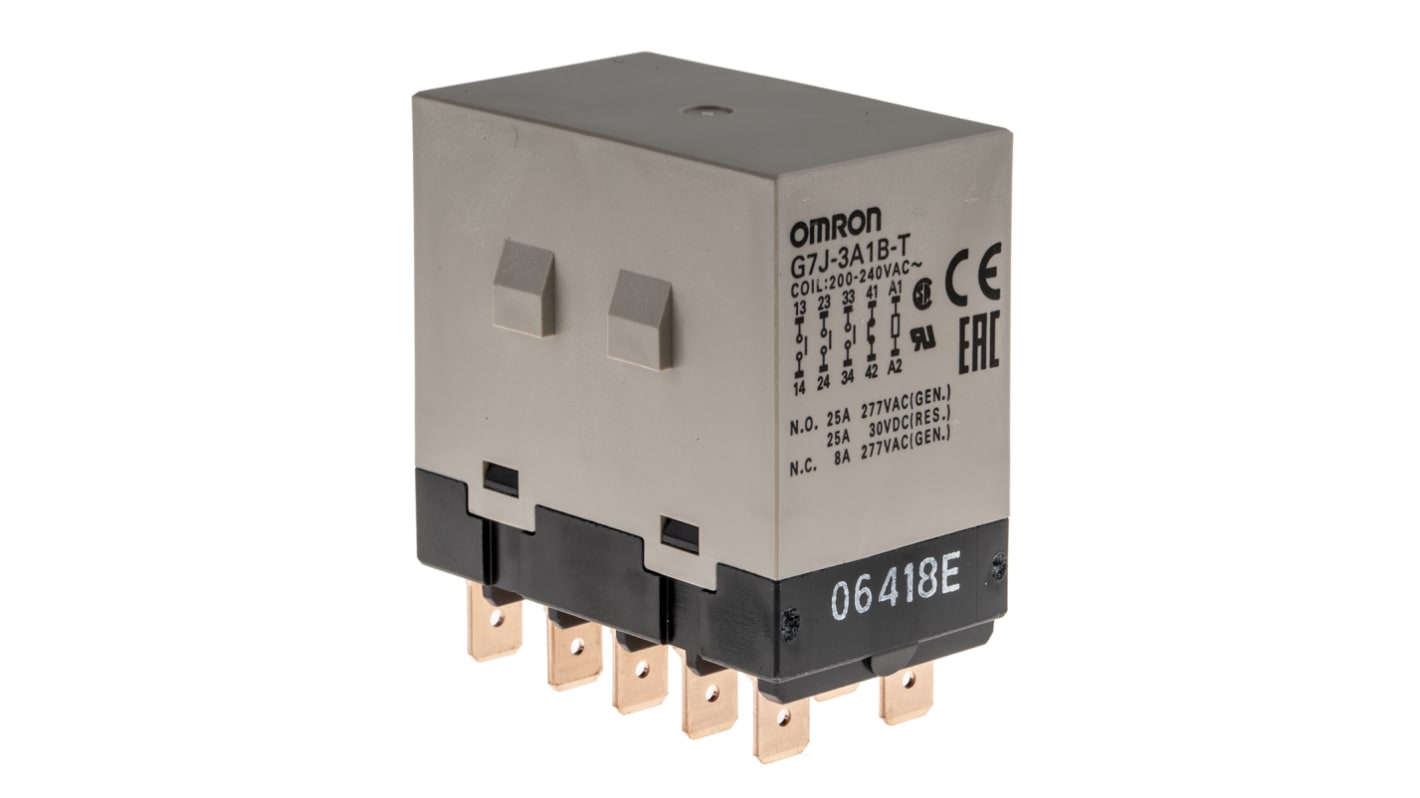 G7J-3A1B-T AC200/240 | オムロン パワーリレー, 3c接点, プラグ G7J-3A1B-T AC200/240 | オムロン パワーリレー, 3c接点, プラグ