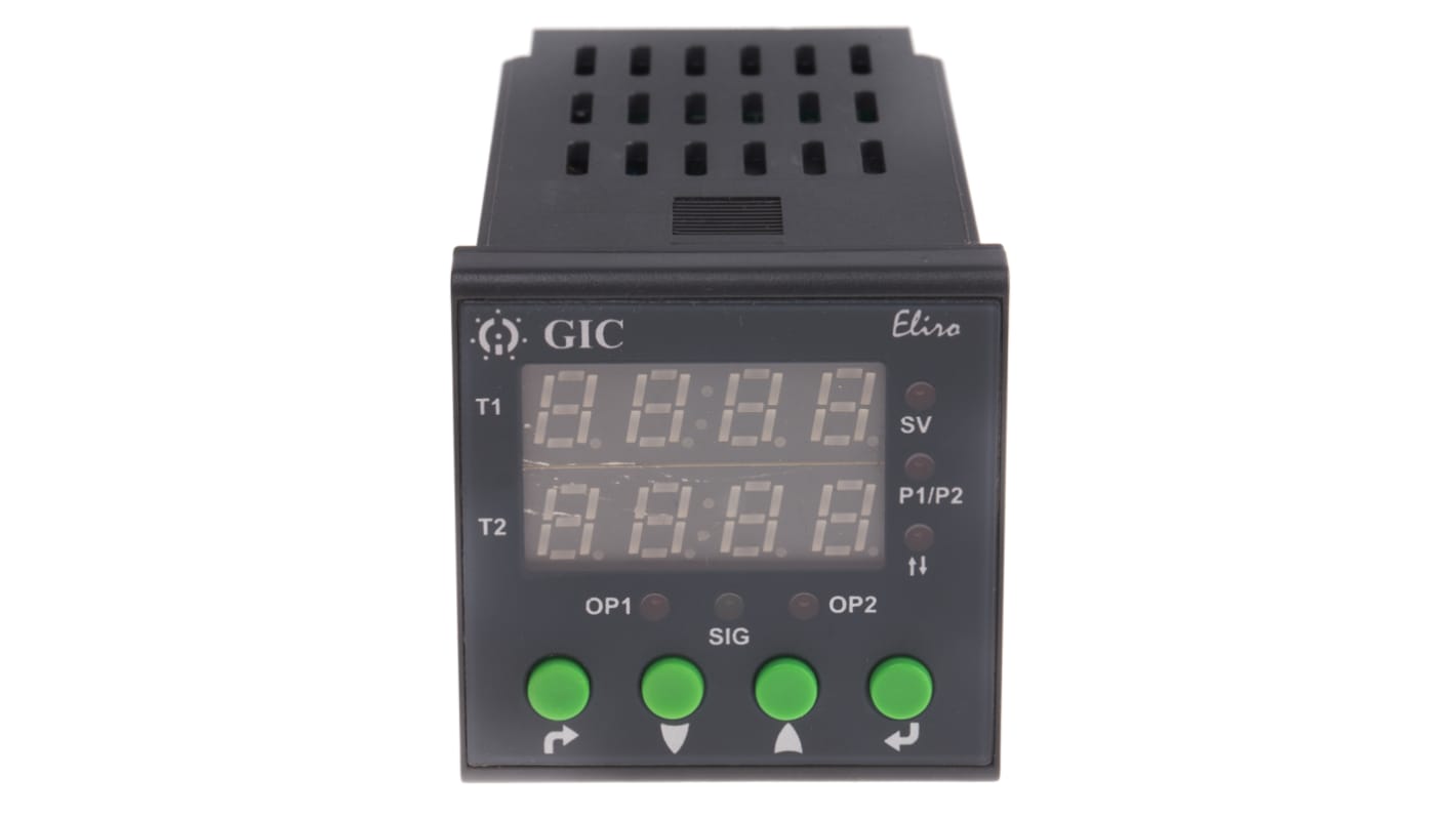 Temporizador multifunción GIC, 110 → 240V ac, 5A, 2 contactos, DPDT, tempo. 0.1 s → 999Días