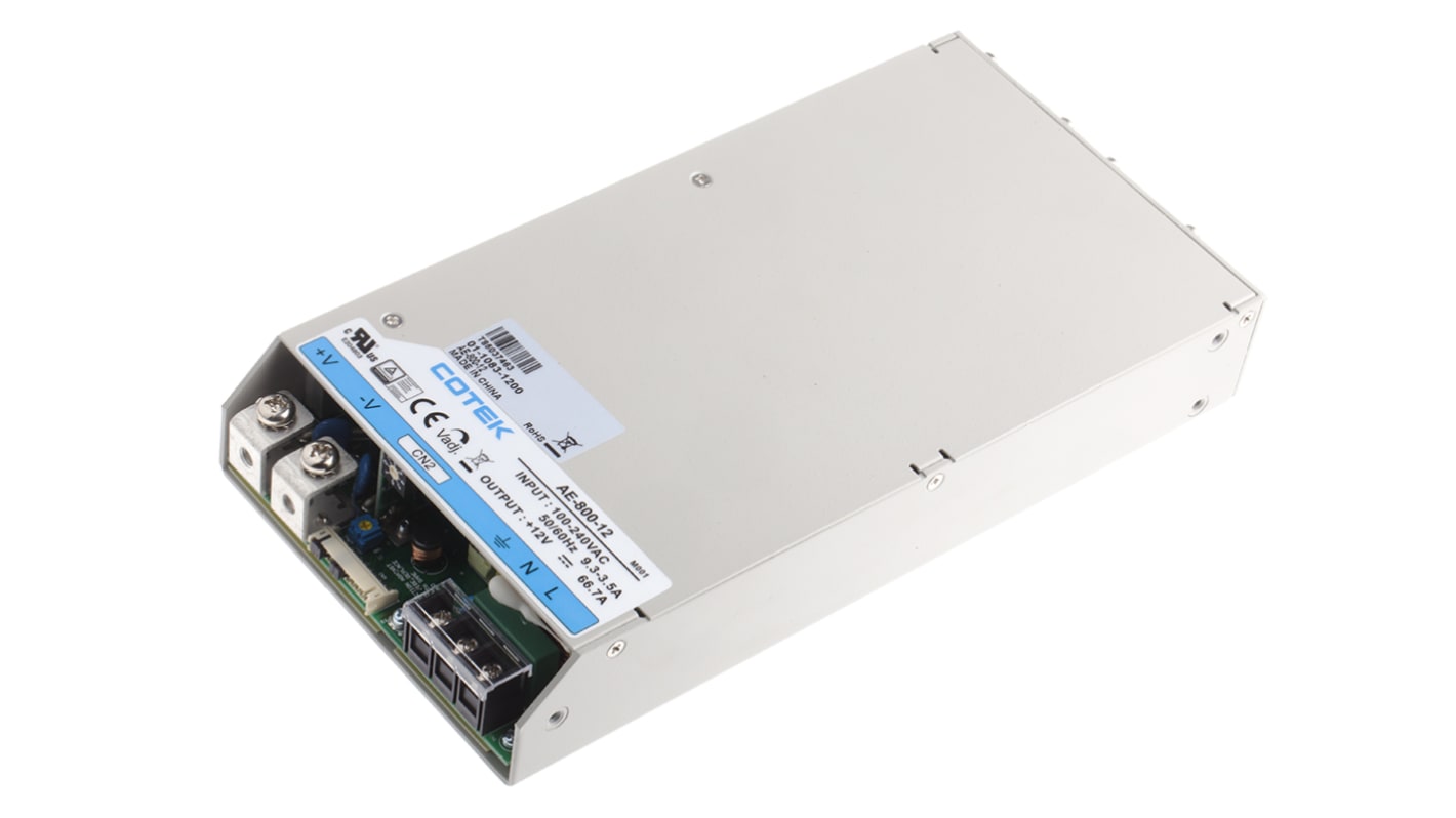 COTEK 800W开关电源, 12V 直流, 66.7A, 机架安装