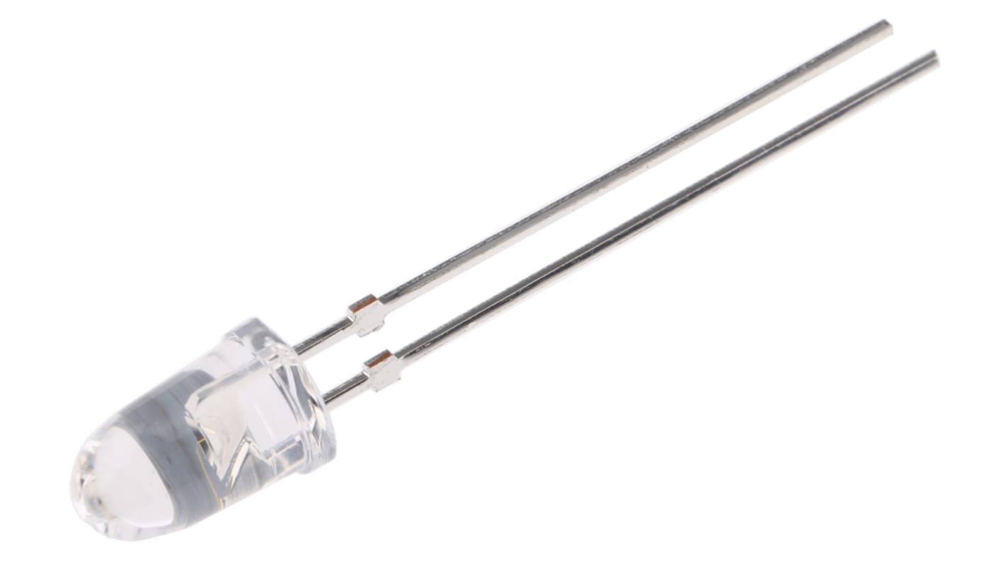 Vishay 直插LED, 红光, 5mm (T-1 3/4), 2针, 622 nm