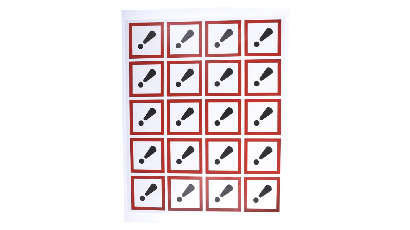 Etichetta di sicurezza Materiali irritanti, Adesiva, conf. da 20 pz.