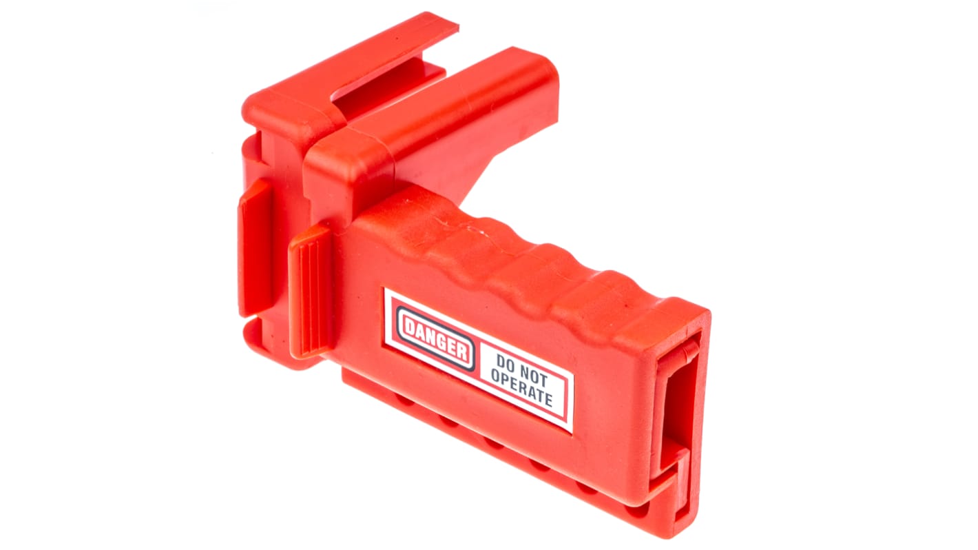 RS PRO Red 6-Lock Polyurethane Ball Valve Lockout, 7.5mm Shackle, 90mm Attachment