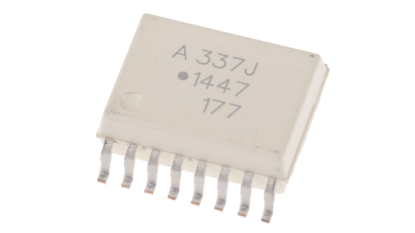 Broadcom optocsatoló DC bemeneti fesz., kimeneti eszk.: IGBT kapu vezetés, MOSFET, 1 csatornás, felületre szerelhető,