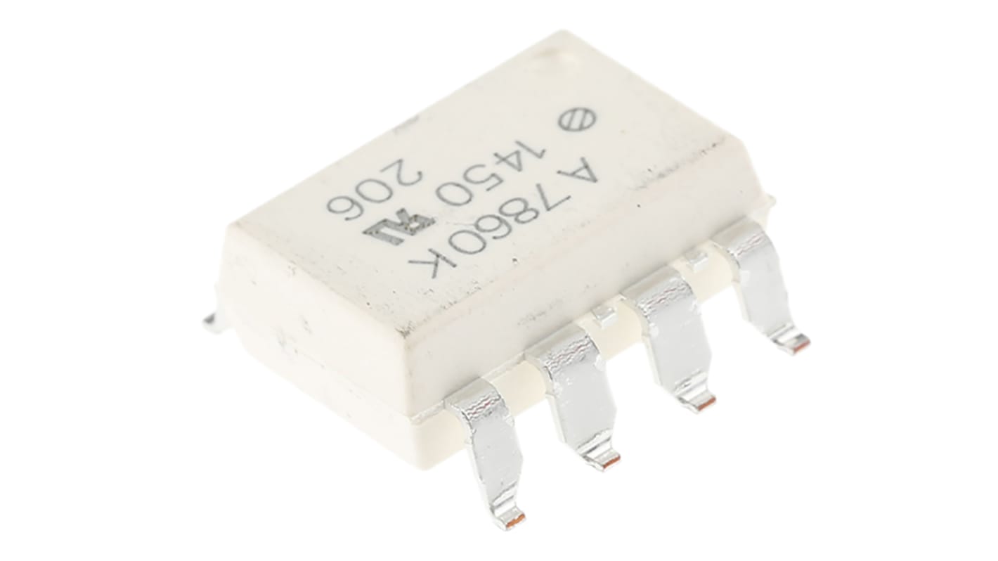 Broadcom Optokobler, DC indgang, Transistor Udgang, 1 Overflademontering, DIP, 8 ben, HCPL-7860-300E