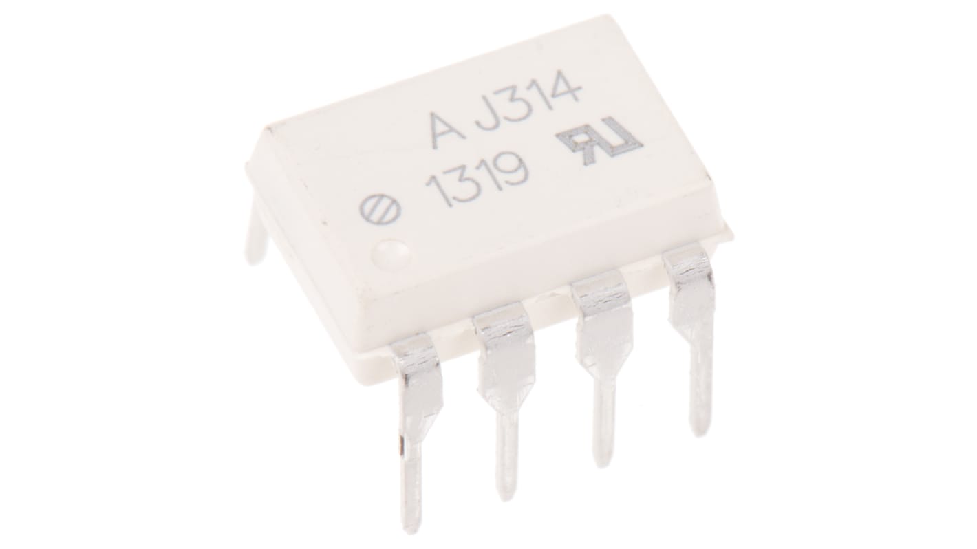 Broadcom HCPL THT Dual Optokoppler DC-In / IGBT-Gate-Treiber, MOSFET-Out, 8-Pin DIP, Isolation 3,75 kV eff