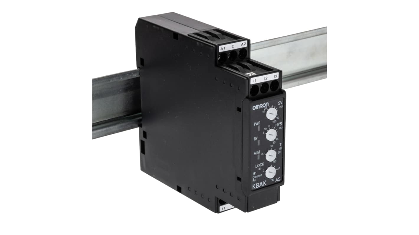 Omron Current Monitoring Relay, 1 Phase, SPDT, DIN Rail