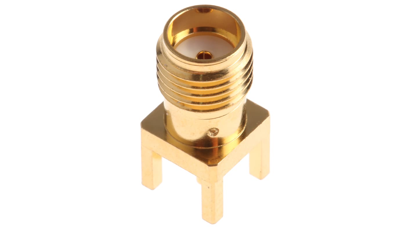 Rosenberger SMA Series, Jack PCB Mount SMA Connector, 50Ω, Solder Termination, Straight Body