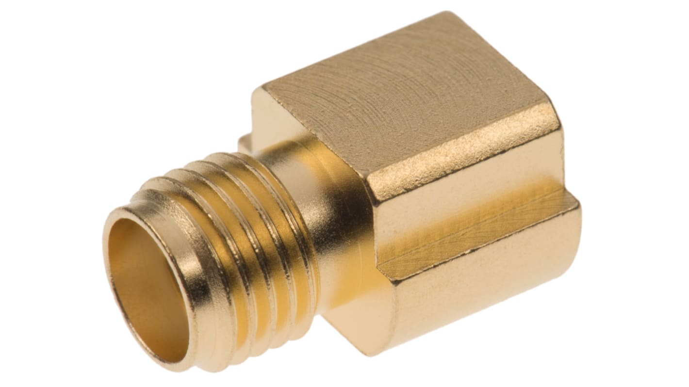 Rosenberger SMA Series, Jack PCB Mount SMA Connector, 50Ω, Solder Termination, Straight Body