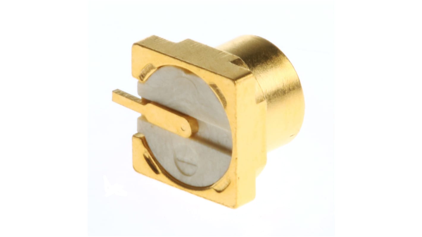 Conector coaxial Rosenberger 19S101-40ML5, Macho, Recto, Impedancia 50Ω, Montaje en PCB, Terminación de Soldador, 0 to