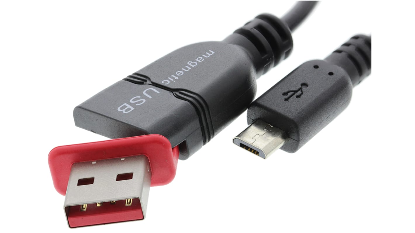 Rosenberger USB-Kabel, 0.8m Schwarz