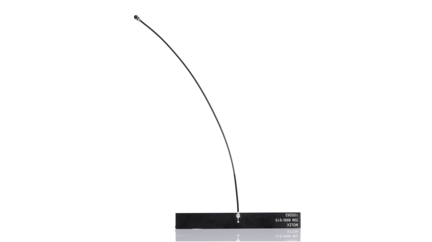 Omnidirectionnelle Antenne télémétrie Molex 105262-0002 Adhésif Carré U.FL 915MHz 868MHz 1.3dBi ISM Band