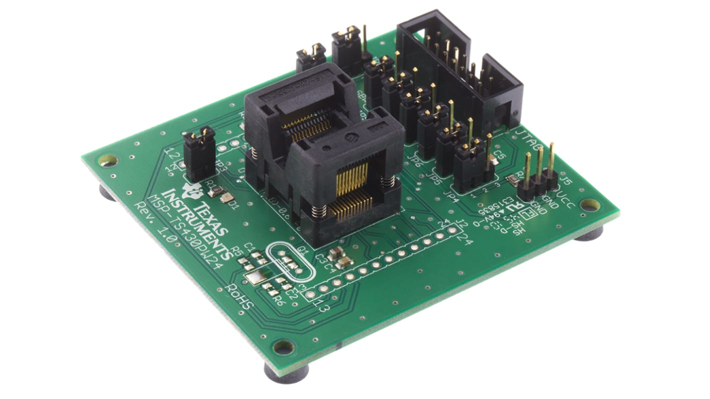 Texas Instruments MSP-TS430PW24, Chip Programming Adapter 24 Pin ZIF Socket Target Board for MSP430AFE2xx