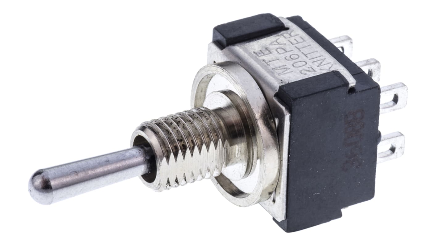 KNITTER-SWITCH Toggle Switch, Panel Mount, On-On-On, DPDT, Solder Terminal