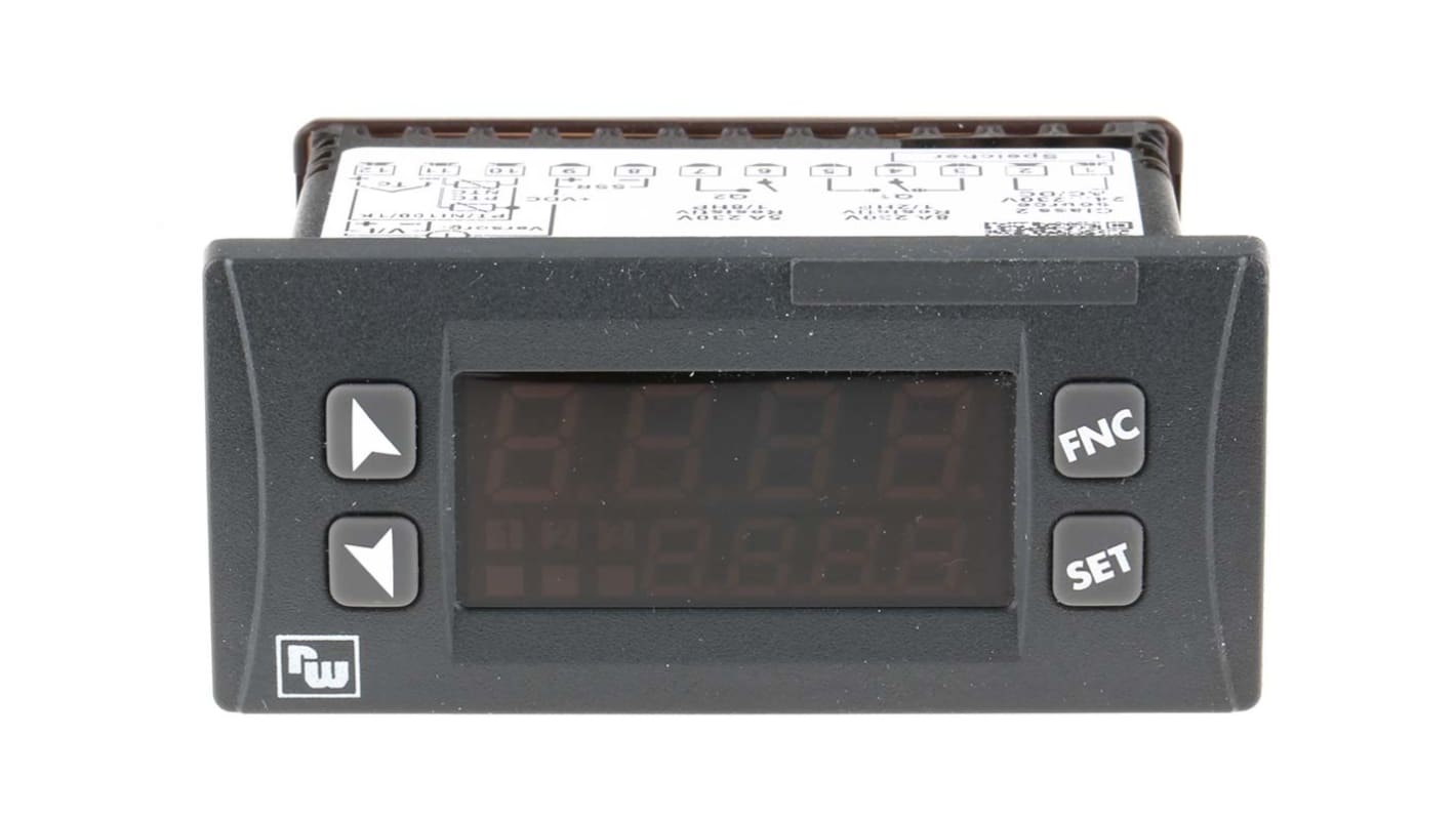 Wachendorff UR3274 PID Temperature Controller, 77 x 35mm, 2 Output Relay, SSR, 24 → 230 V ac/dc Supply Voltage