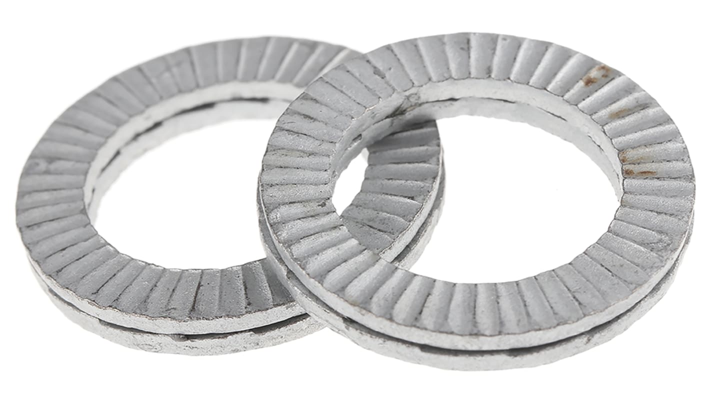 Delta Protekt Unalloyed Steel Wedge Lock Washers, M12