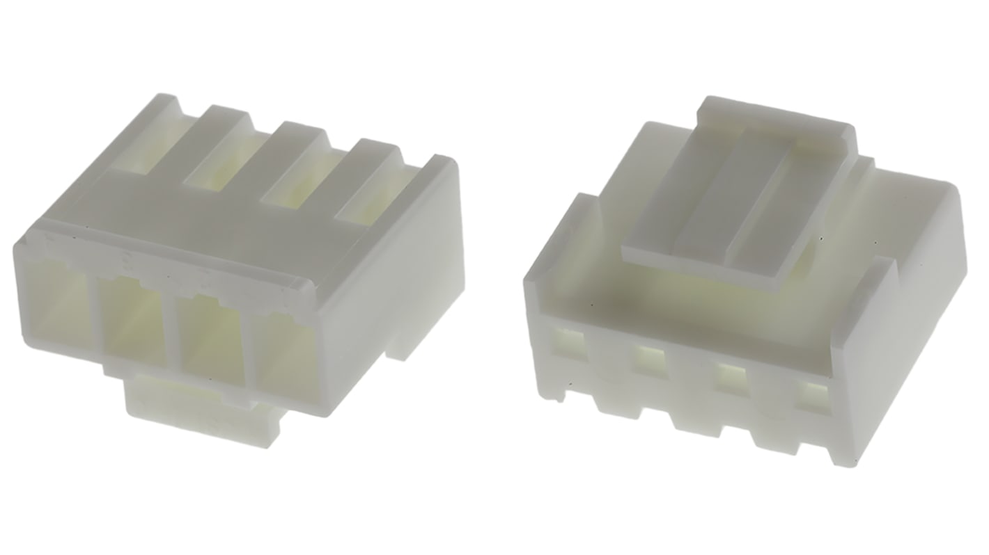 JST, VHR Female Connector Housing, 3.96mm Pitch, 4 Way, 1 Row