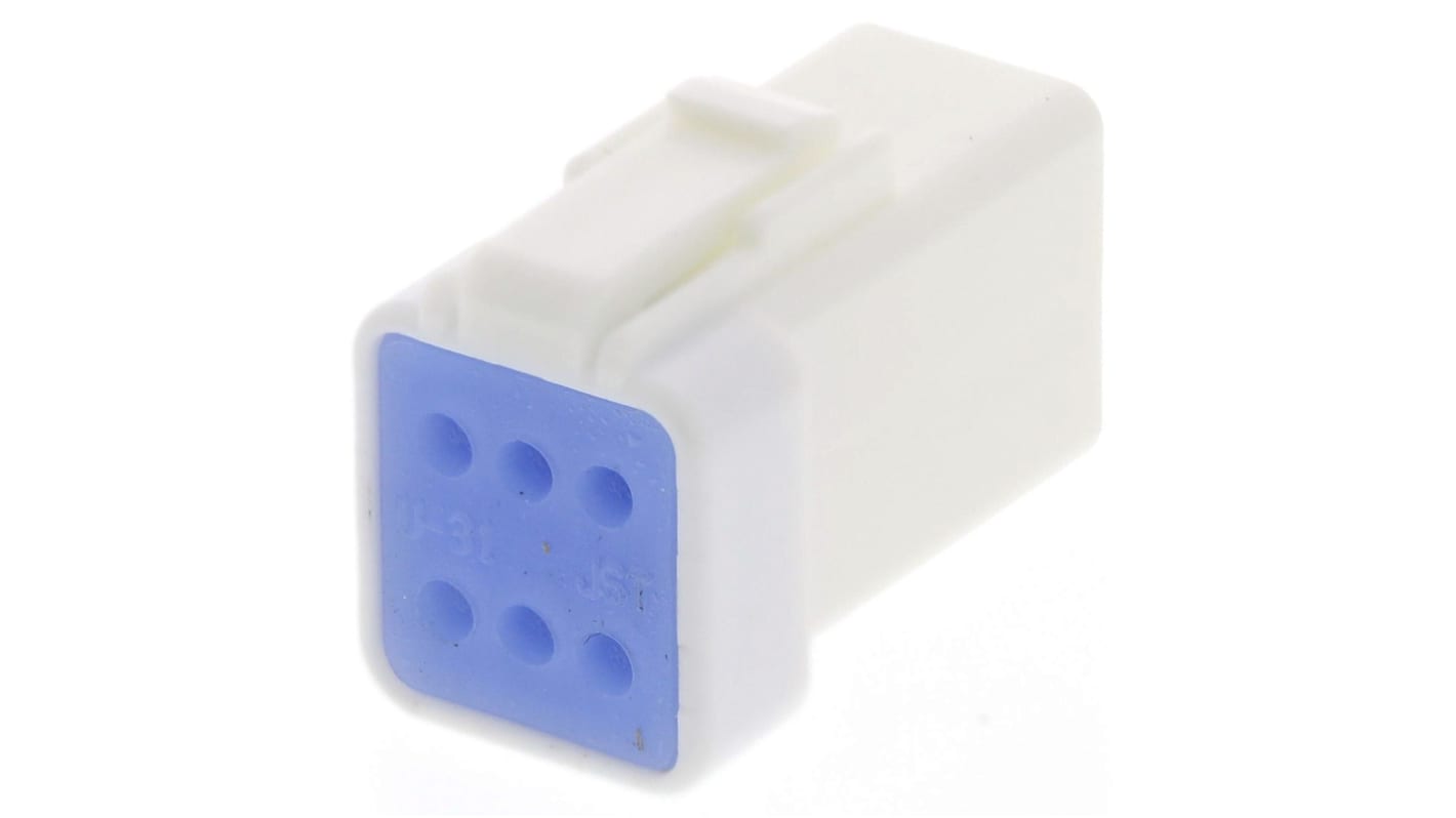 JST, JWPF Male Connector Housing, 2mm Pitch, 6 Way, 2 Row