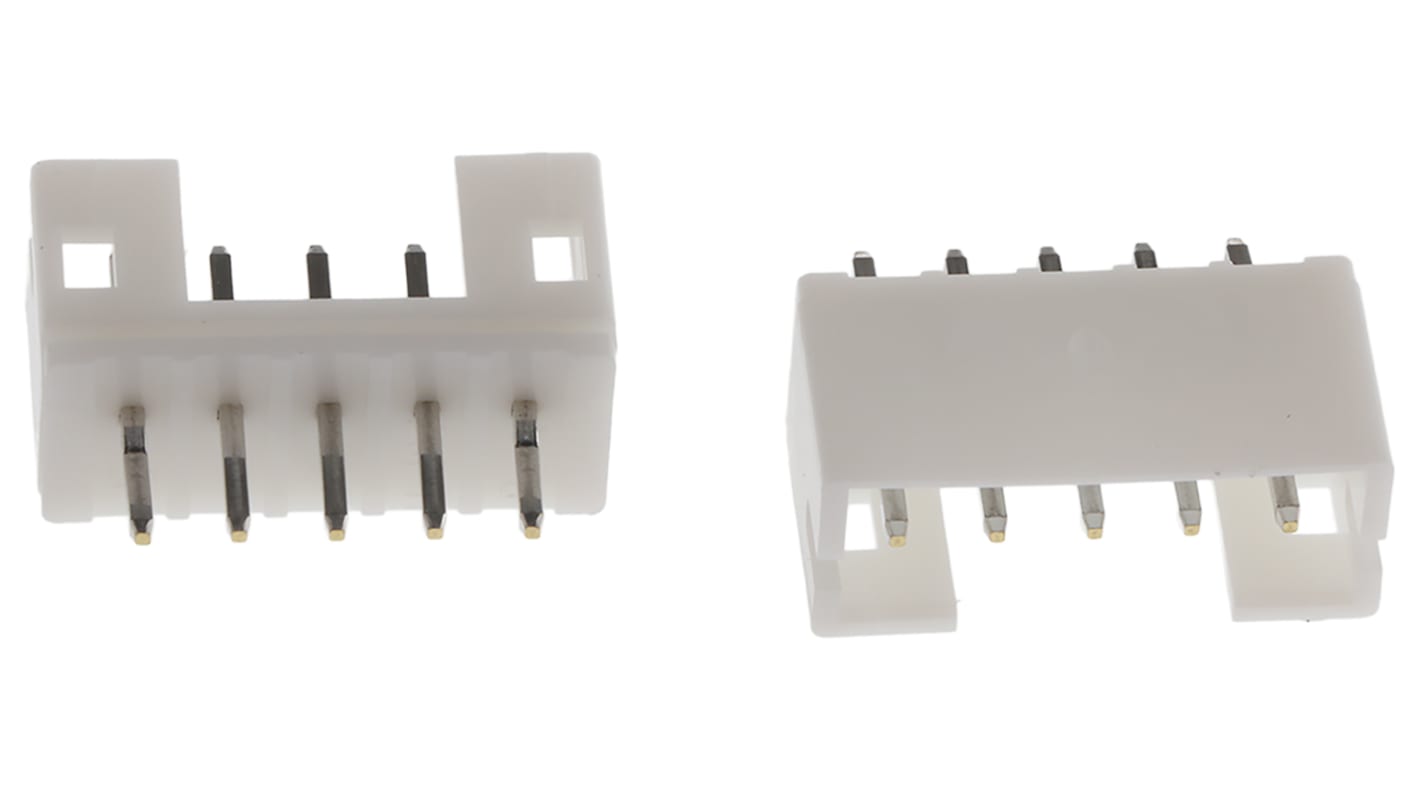 JST PH Series Straight Through Hole PCB Header, 5 Contact(s), 2.0mm Pitch, 1 Row(s), Shrouded