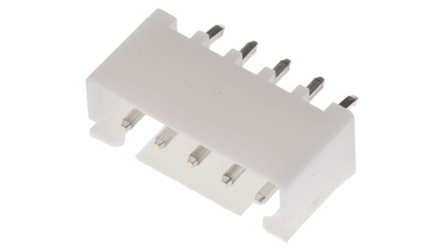 JST XH Series Straight Through Hole PCB Header, 5 Contact(s), 2.5mm Pitch, 1 Row(s), Shrouded