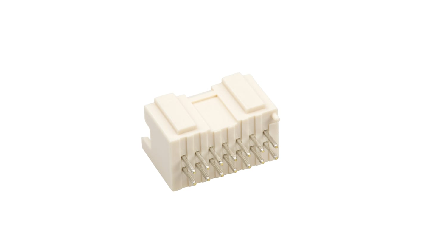 JST 14p双排排针 直向线对板连接器, 2.0mm间距, 3.0A, 250.0 V, THT安装, PAD系列
