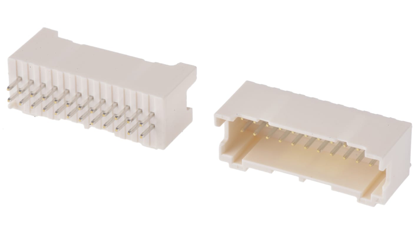 JST PAD Series Straight Through Hole PCB Header, 24 Contact(s), 2.0mm Pitch, 2 Row(s), Shrouded