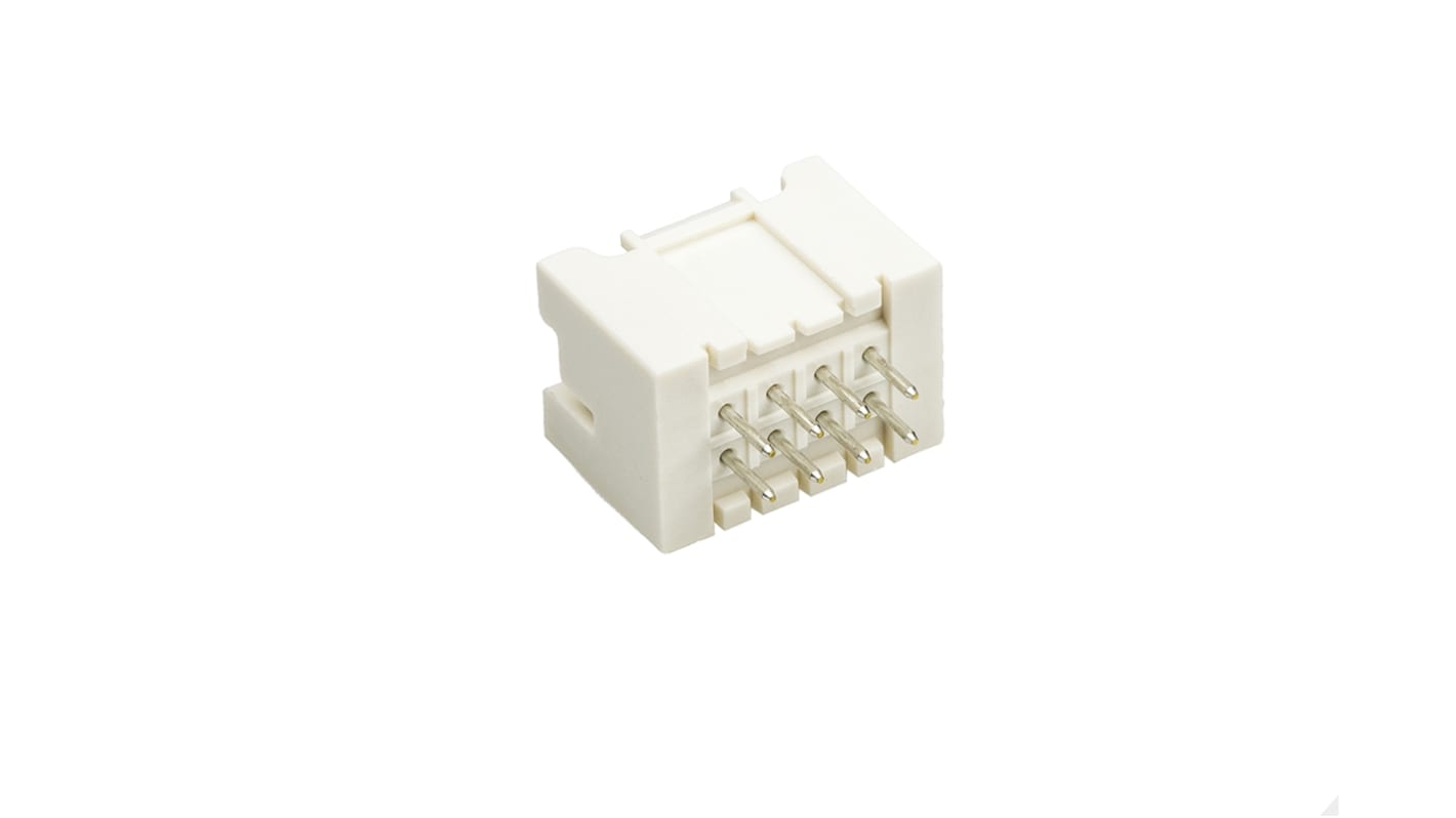 JST XAD Series Straight Through Hole PCB Header, 8 Contact(s), 2.5mm Pitch, 2 Row(s), Shrouded