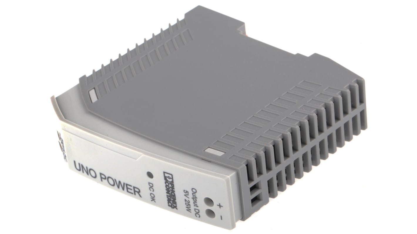 Phoenix Contact UNO-PS/1AC/ 5DC/ 25W DIN-Schienen Netzteil Getaktet 5V dc / 5A 25W 85 → 264V ac