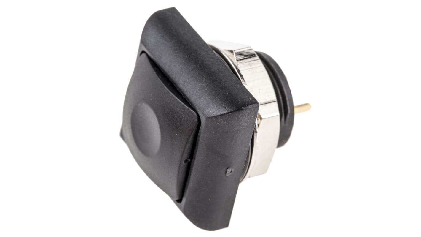 RS PRO 按钮开关, Φ13.6mm开孔, PCB安装, 瞬时操作, 黑色正方形, 单刀单掷, IP67