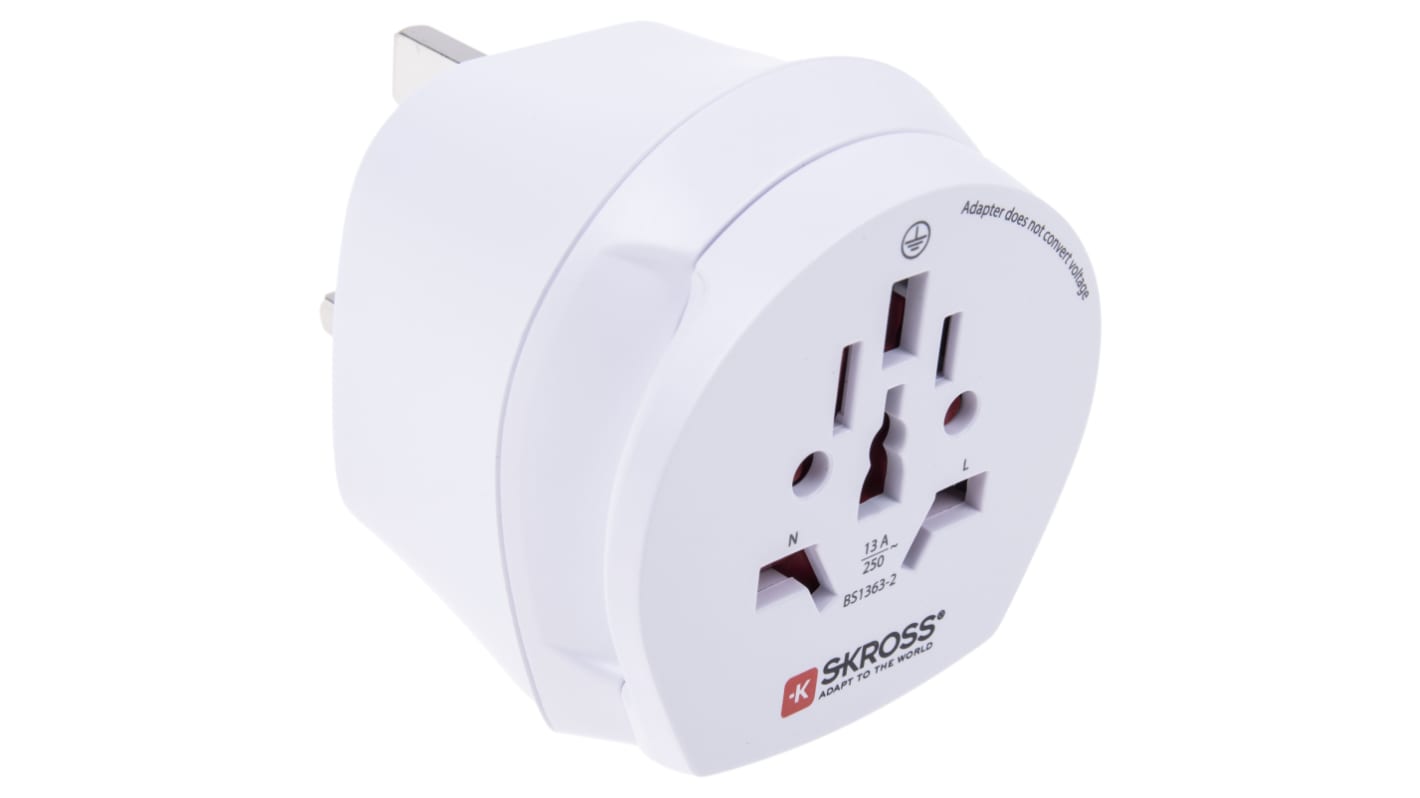 Adattatore universale SKROSS da Australia, Cina, Europa, Italia, Svizzera, Regno Unito, USA a Europa, Regno Unito, 7A