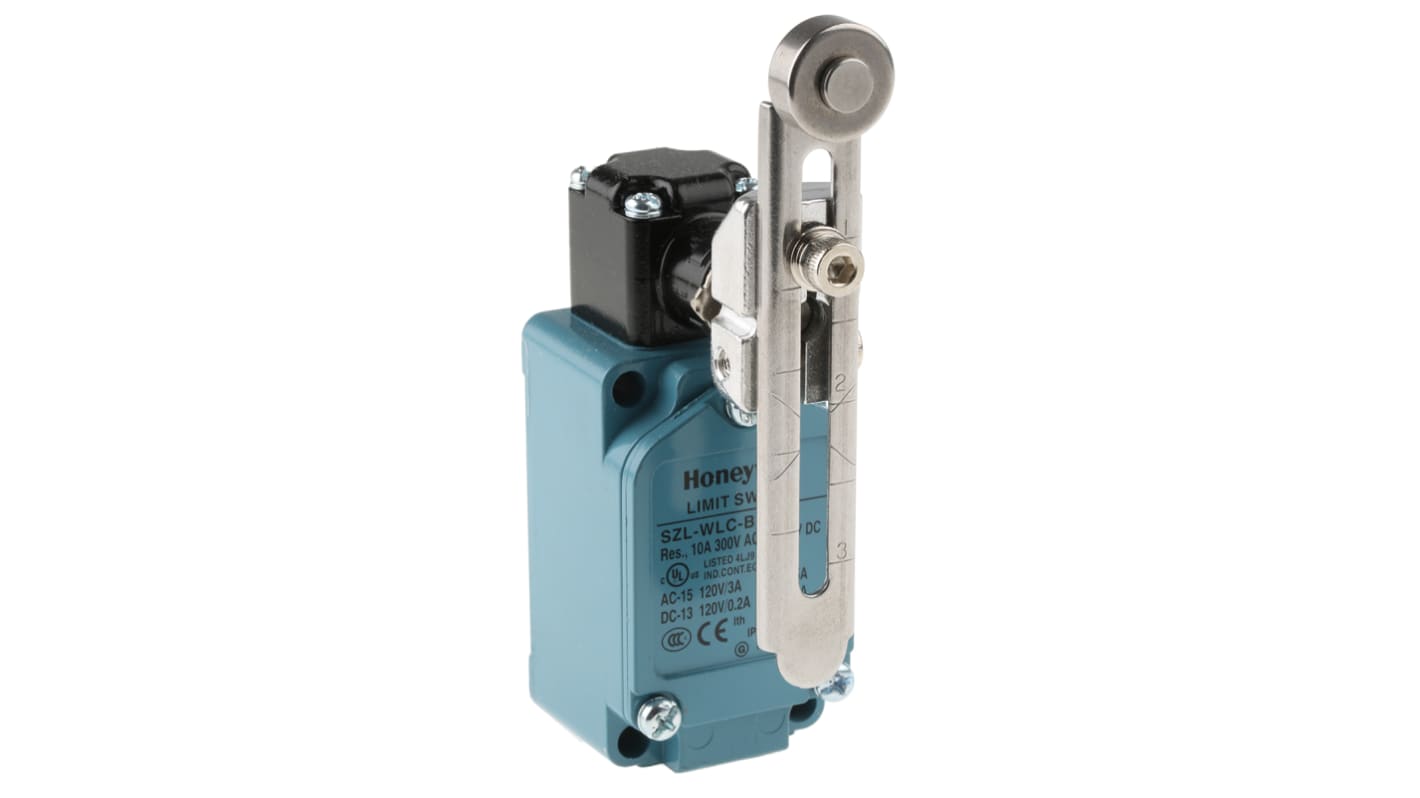 Interruttore di fine corsa Honeywell, Leva con rotella regolabile, NO/NC, 6A, IP67