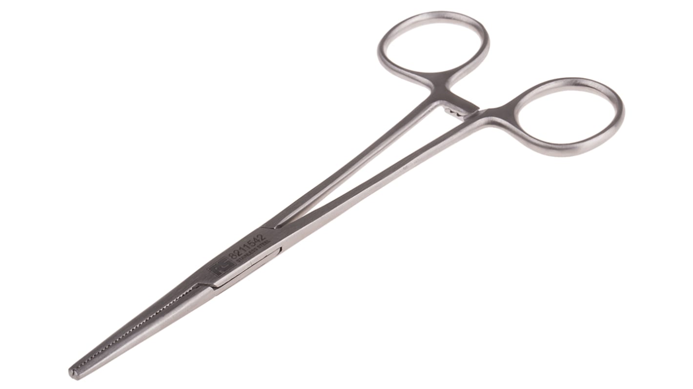 RS PRO 150 mm, Stainless Steel, Flat; Serrated, Clamp