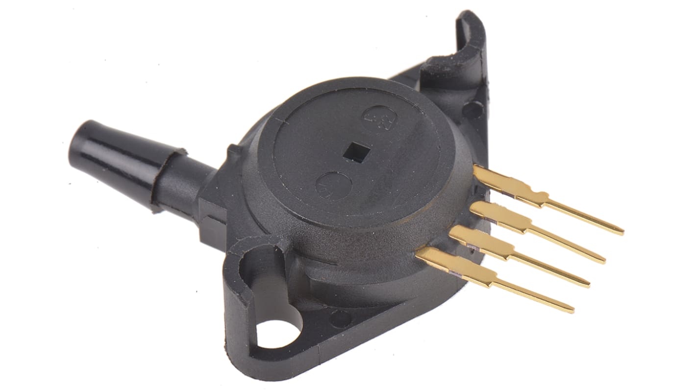 NXP Gauge Pressure Sensor, 50kPa Operating Max, Through-Hole Mount, 4-Pin, 200kPa Overload Max, Case 344B-01