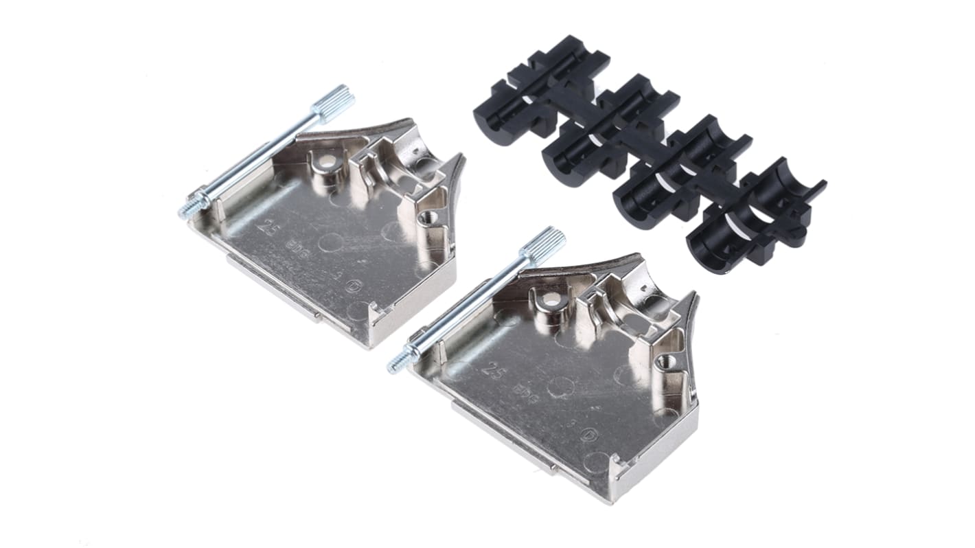 MH Connectors MHDTZK Sub-D Gehäuse Gerade, 25-polig, Silber, Größe B, aus Zink