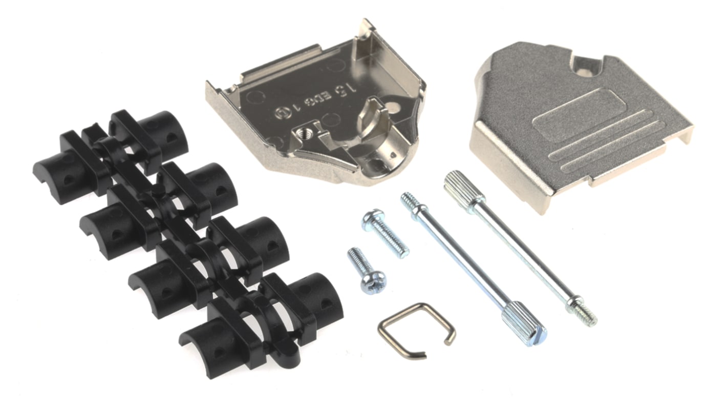 MH Connectors MHDTZK Series Zinc D Sub Backshell, 15 Way, Strain Relief