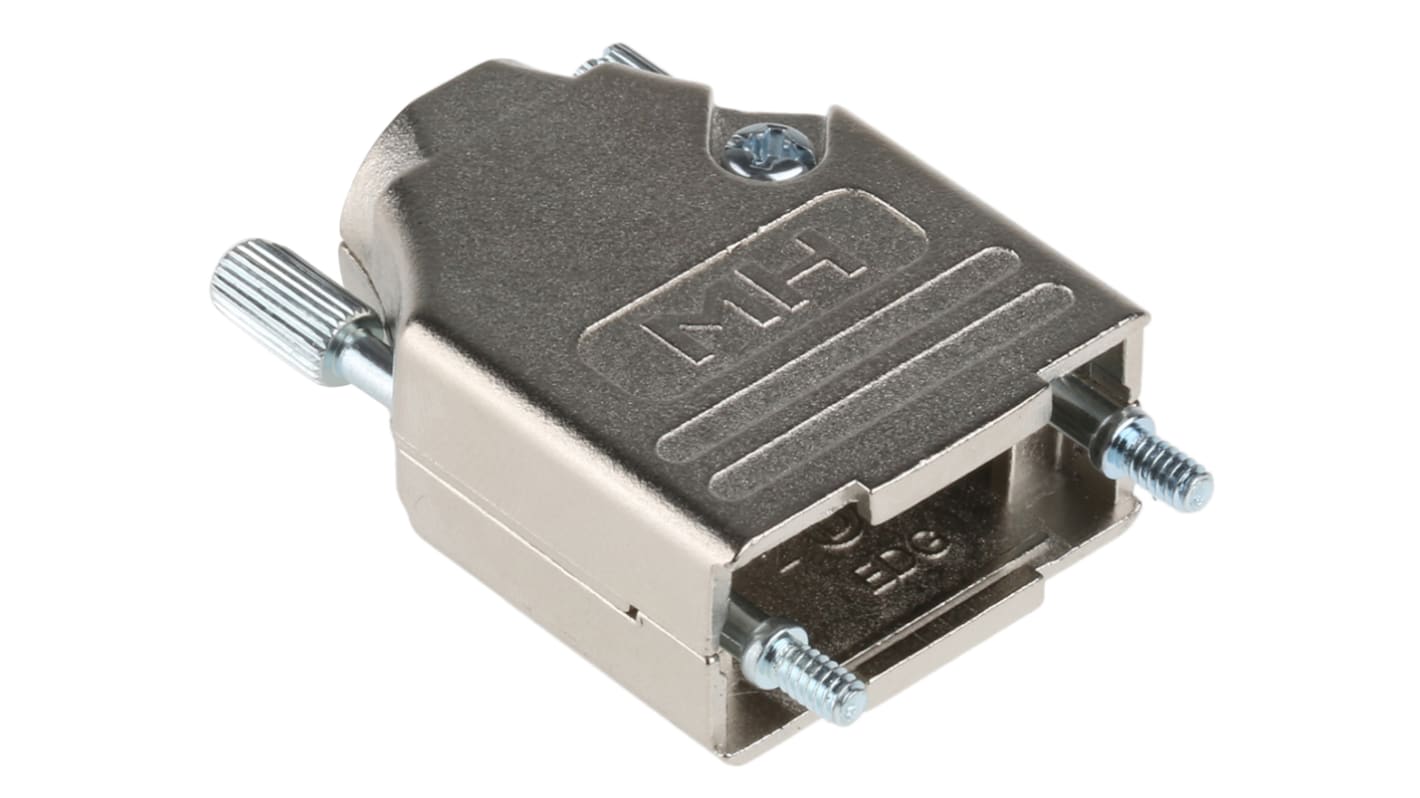 MH Connectors MHDTZK-RA Series Zinc D Sub Backshell, 9 Way, Strain Relief