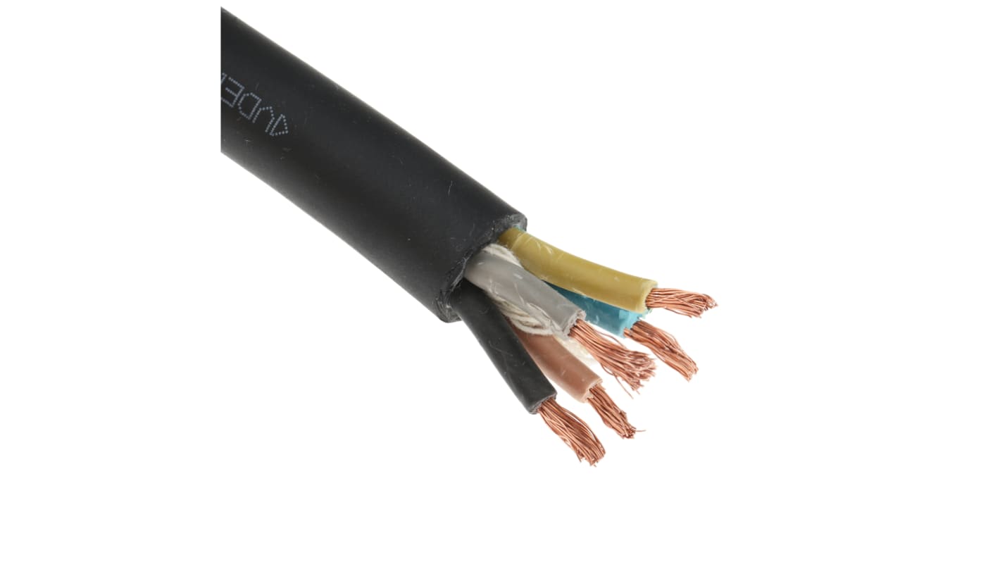 RS PRO, 50m 5 Core, Black CPE Power Cable +60°C