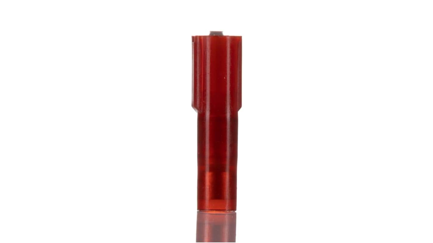 Molex Avikrimp 19002 Red Insulated Female Spade Connector, Receptacle, 2.79 x 0.81mm Tab Size