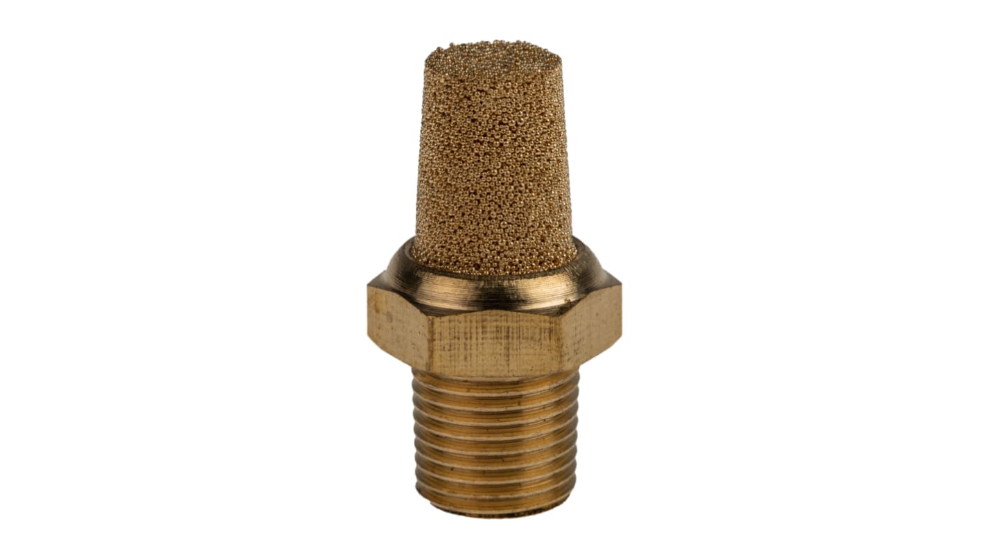 Norgren T40 Bronze 10bar Pneumatic Silencer, Threaded, R 1/8 Male