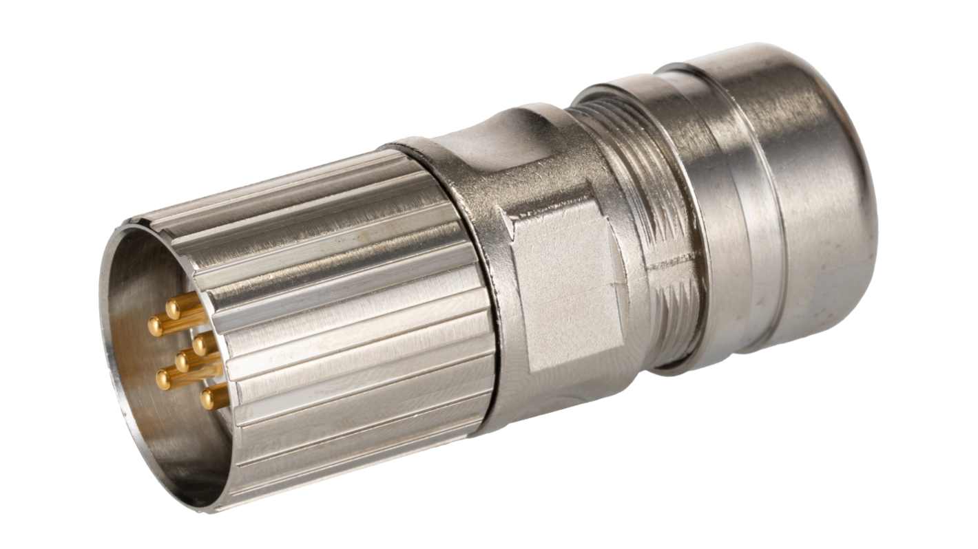 Phoenix Contact Circular Connector, 6 Contacts, Cable Mount, M23 Connector, Plug, Male, IP67, CA-06P1N1280DN Series