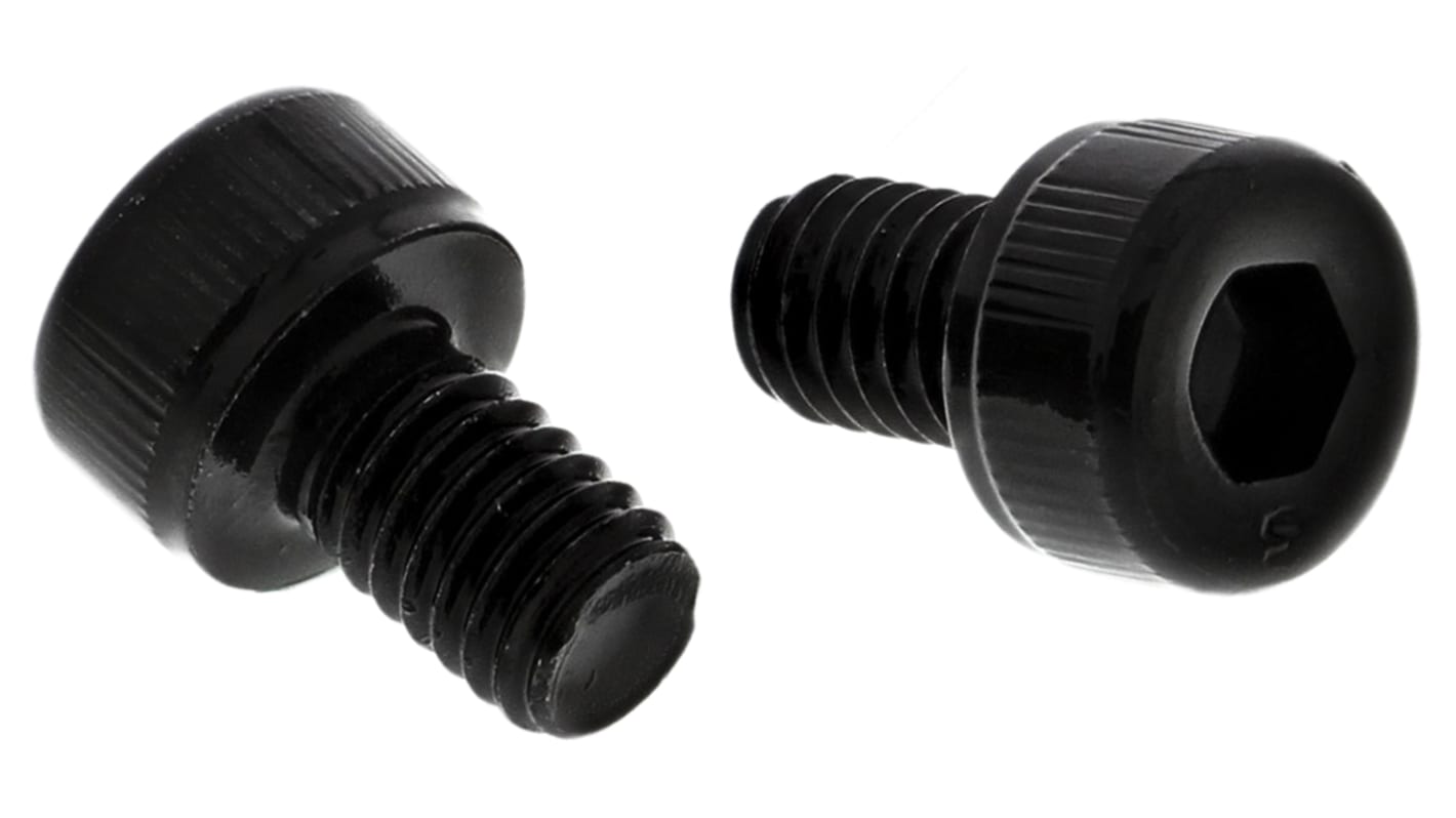 Śruba imbusowa M4 długość 6mm Nakrętka, gniazdo sześciokątne Stalowe RS PRO