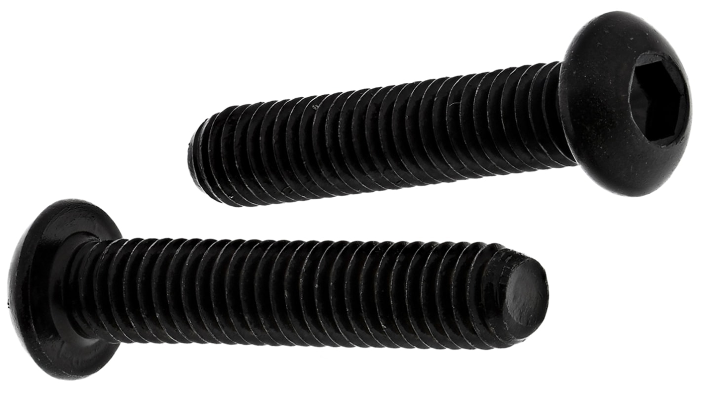 Śruba imbusowa M6 długość 30mm Gniazdo sześciokątne wypukłe Stalowe RS PRO